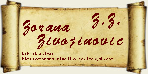 Zorana Živojinović vizit kartica